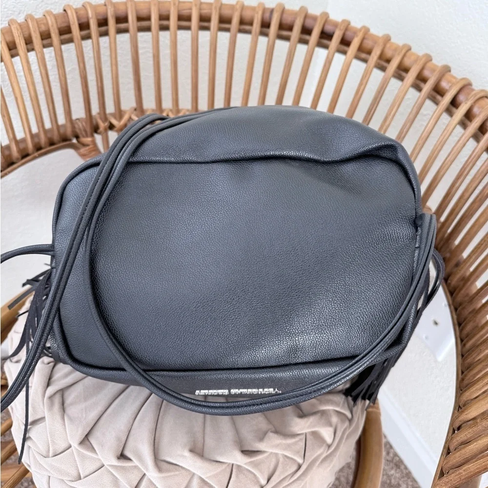 Victoria’s Secret Drawstring Black Fringe Backpack